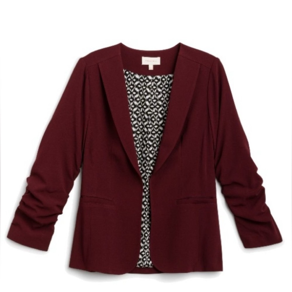 Skies Are Blue Maroon Blazer